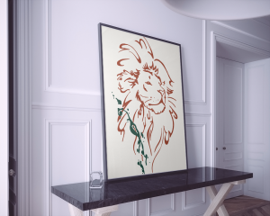 Lion Drawing Mock Up II